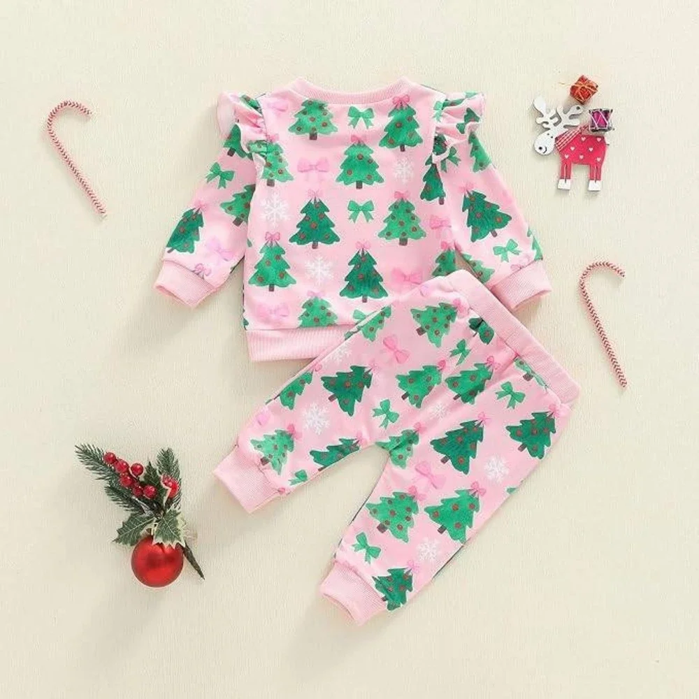 BemeyourBBs Newborn Toddler Baby Girl Outfit 18-24M Ruffle Shirt & Pants